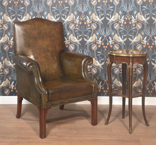 Mahogany framed leather