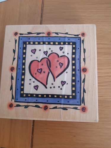 Double heart border wooden