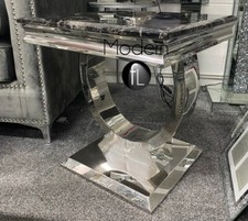 Arianna Side Table with Black Marble Top, telephone table black Stone