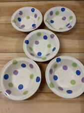 Arthur Wood pastel spotty coloured bowls 7" dia sh42