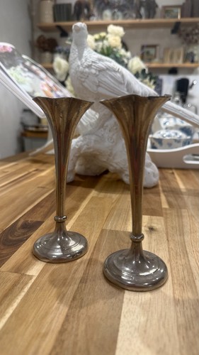 Pair vintage silver plated - silver,