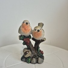 Shudehill Robin Figurine Ornament 2 Robins On A Branch Excellent Condition 
