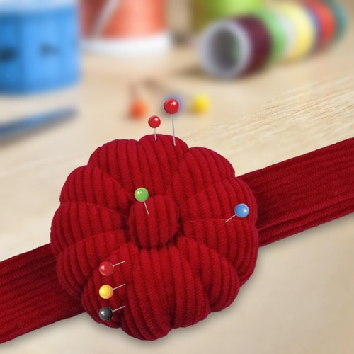 Wrist pin cushion - cushion, holder