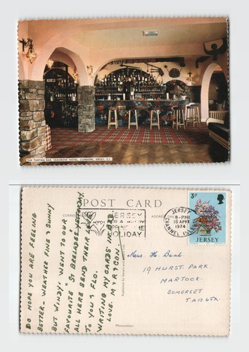 Postcard the tartan bar - postcard,