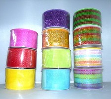 1M ASSORTED DECO MESH RIBBON