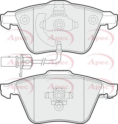 Apec front brake pads for - brake, audi