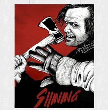 THE SHINING HORROR MOVIE POSTER JACK NICHOLSON PRINT WALL ART IMAGE  -A4 A3 SIZE
