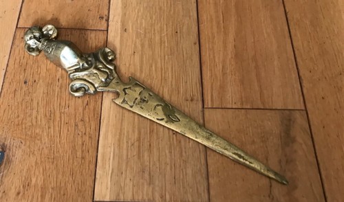 Vintage large brass letter
