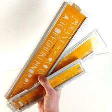 3x ROTRING Lettering Templates