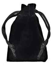 LUXURY SOFT VELVET BLACK DRAWSTRING POUCHES BAGS - ASSORTED SIZES
