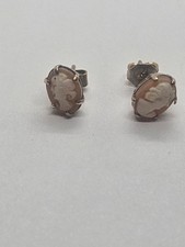 VINTAGE 9ct GOLD OVAL SHELL