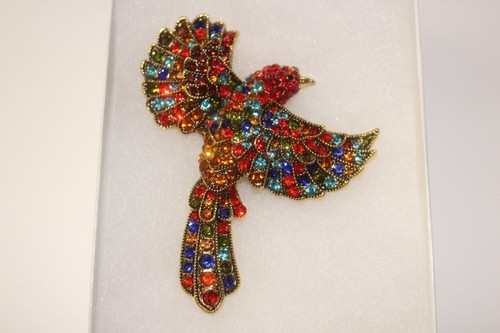 Multi color rhinestone bird - multi-color, in