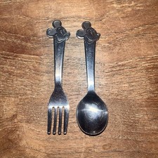 Walt Disney Stainless Steel by Bonny Japan. Mickey Mouse Child’s Fork & Spoon