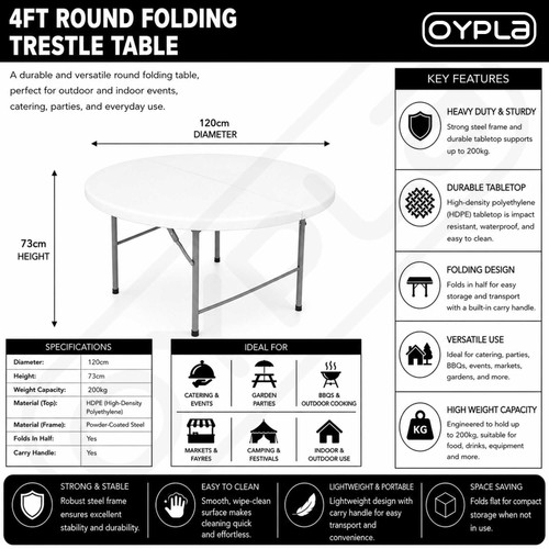 New 4ft round - 4ft, 1.2m