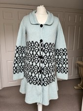 Odd Molly 2 Mint Lambswool Chunky Knit Long Cardigan/Coat