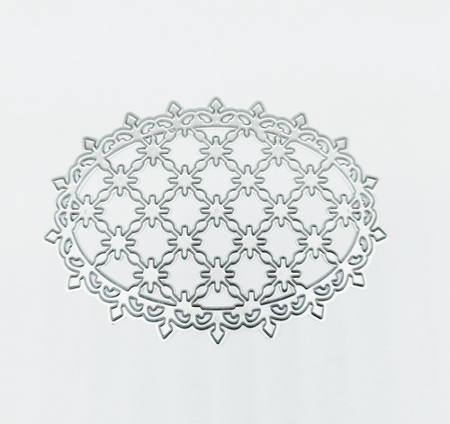 Lace flower circle metal - lace,