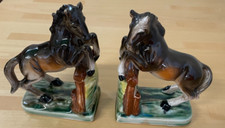 HORSE CERAMIC BOOK ENDS