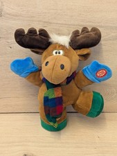 Animated Christmas Moose Plush