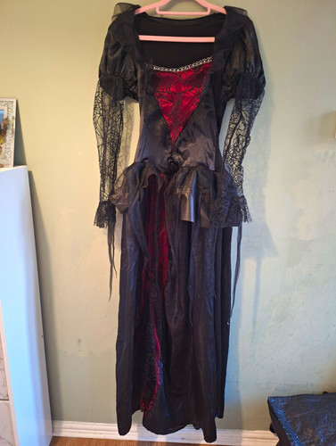 Black gothic witch halloween - black,