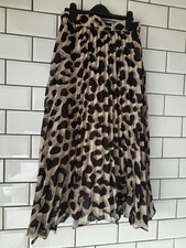 leopard print pleated skirt f-