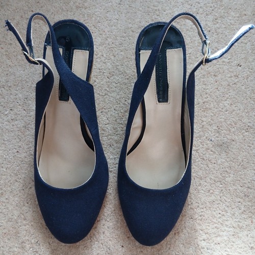 Ladies navy fabric cork - &,