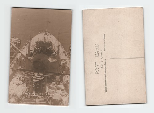 Vintage rppc postcard hms - rppc,