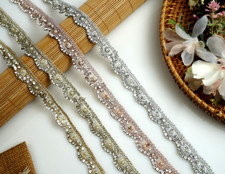 Rhinestone Lace Trim Fashion