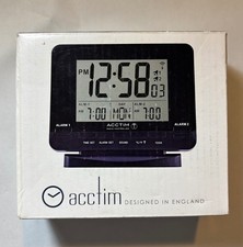 Acctim Delaware Digital Alarm Clock Radio Controlled Dual Couples Alarm LED, NEW