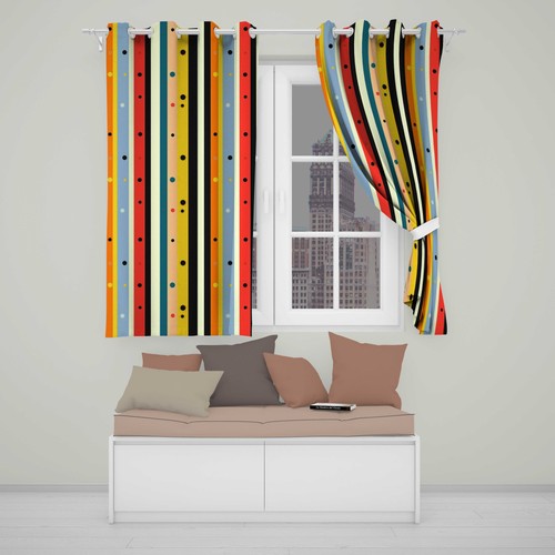 Blackout eyelet curtains bold - curtains,