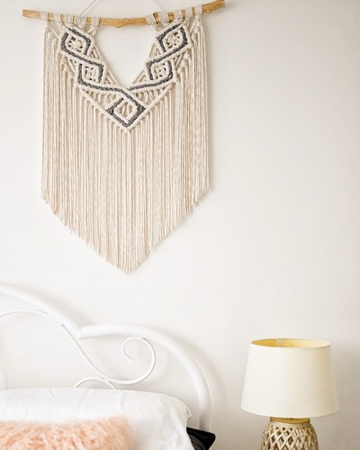 Macrame wall hanging white - wall,