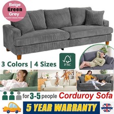 Modern 3/4 Seater Corduroy
