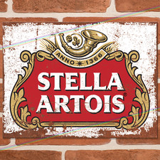 STELLA ARTOIS Metal Sign Man Cave Shed Garage Bar Pub Lager Beer Retro Tin Sign