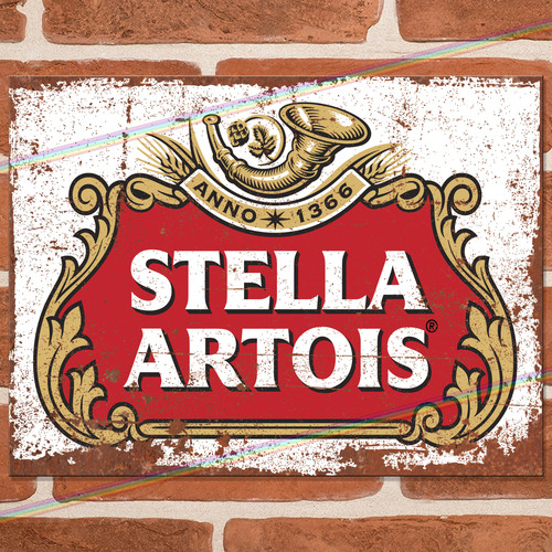Stella artois metal sign - stella,
