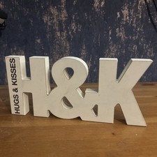 HUGS & KISSES Wooden Sign –
