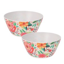 Set of 2 Large Floral Salad