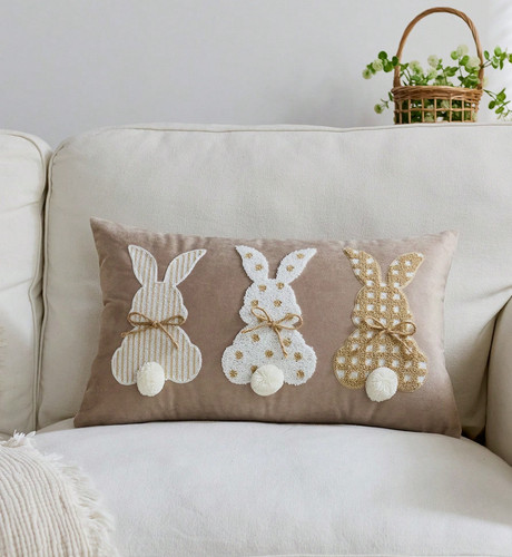 Set bunny embroidered - of, 2