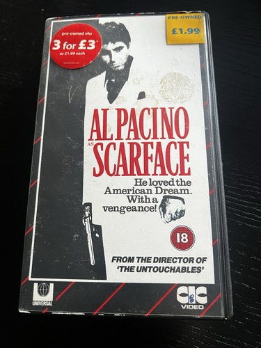 Scarface vhs rental - scarface, ex