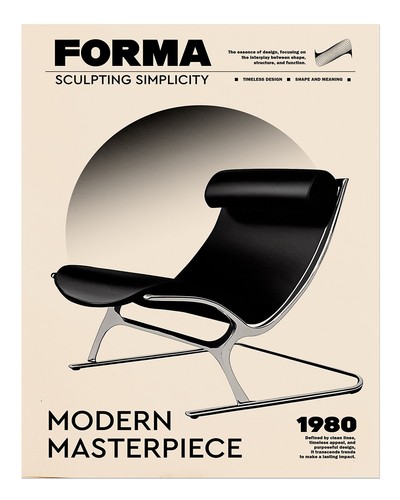 Modern design chair poster - design,