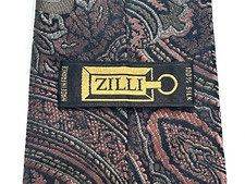 ZILLI Silk Tie Black And Pink