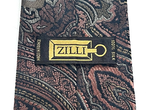 Zilli silk tie black and - and, pink