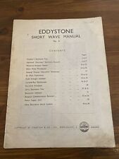 No.4 1938 Eddystone short wave Radio Manual - L554