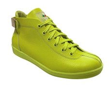 Travel Fox Men's Leather Neon Green Mid Top Casual Shoe 915601-39