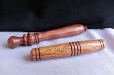 2 Turned Wood Sewing Needle