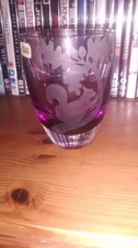 Caithness engraving  Glass red