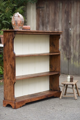 Antique pine open shelving - antique,