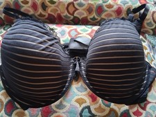 Secret Possessions Black/nude Striped Bra 38C