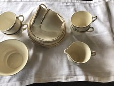 Vintage Alfred Meakin Royal Marigold Gold Line Cups, Saucers, Tea Set And Plates