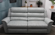 PARKER KNOLL COLORADO ELECTRIC RECLINER L2 SEATER SOFA IN PARIS DUCK EGG FABRIC