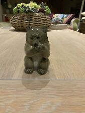 Vintage Royal Copenhagen Brown Bear Eating #3014 Upright Beautiful And Mint