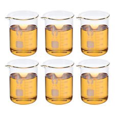250ml Low Form Glass Beaker, 6 Pack Glass Graduated Scale Measuring Cups
